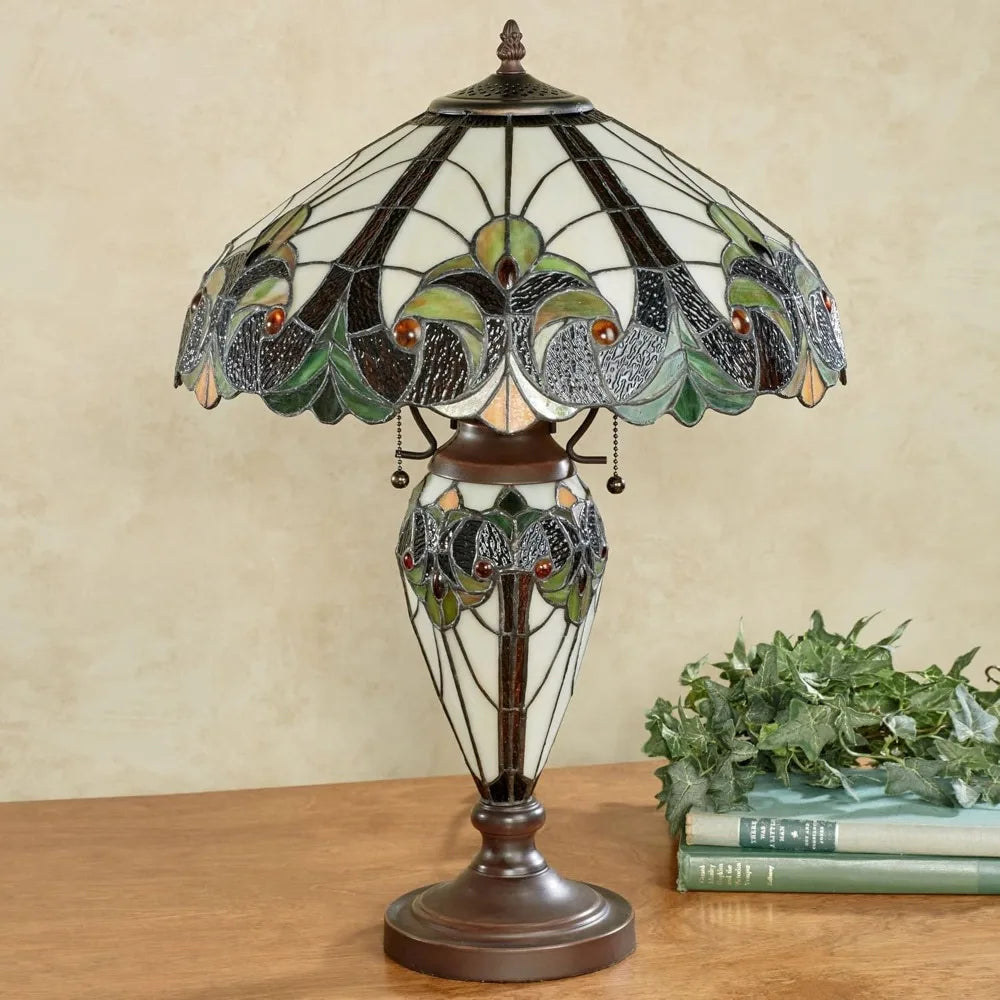 Tiffany Style Stained Glass Lamp - Touch of Class Clavillia Art Nouveau Inspired Lamp