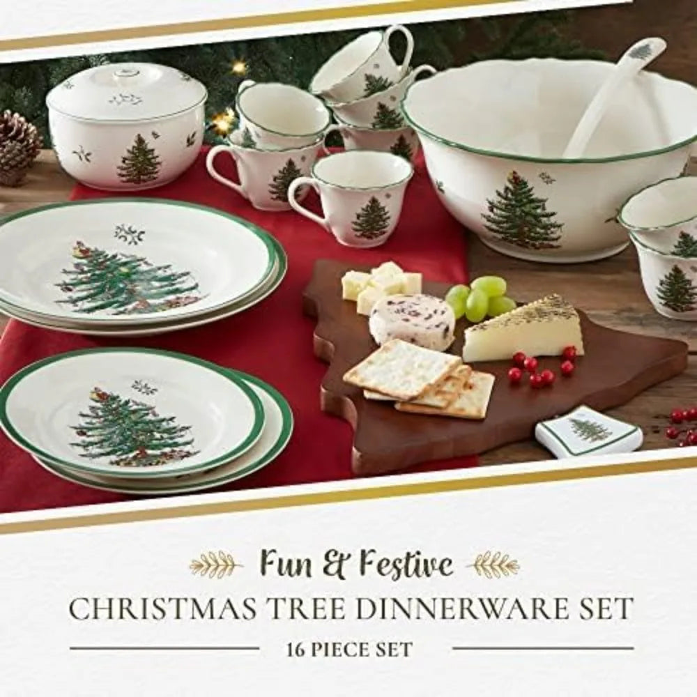 Dinnerware Set *16Pcs - Christmas Tree Collection - Table for 4