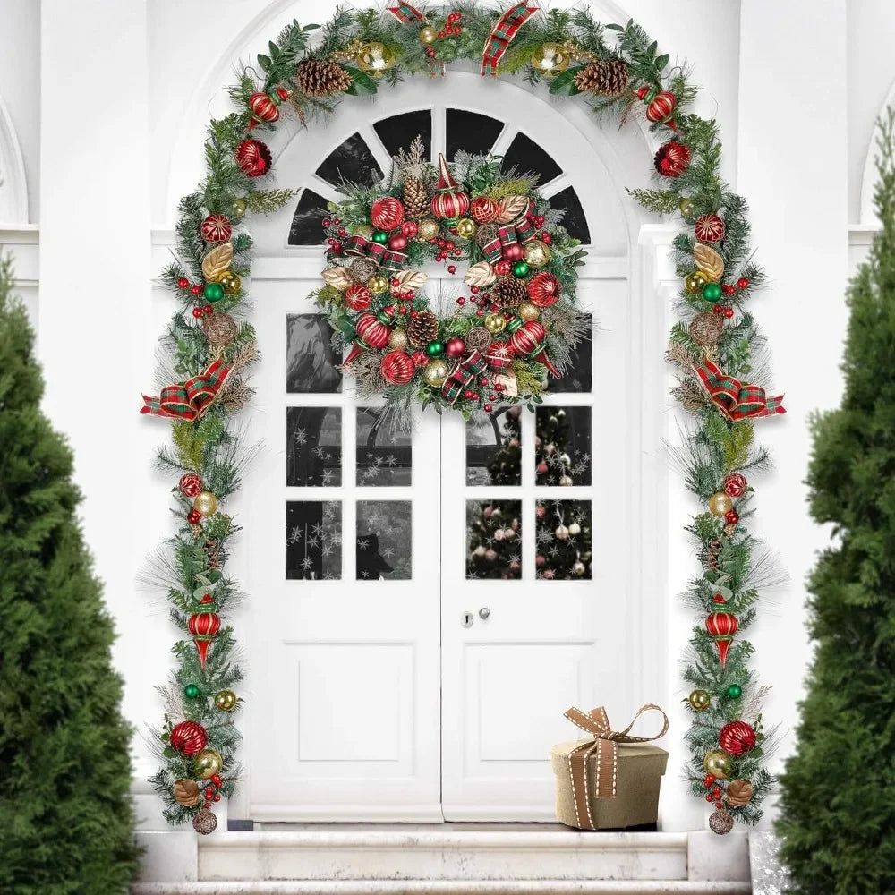 Christmas Wreath - Artificial Pre-Lit - 30" - 40 LED Lights