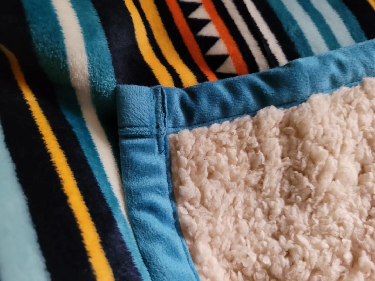 Bohemian Sherpa Throw Blanket