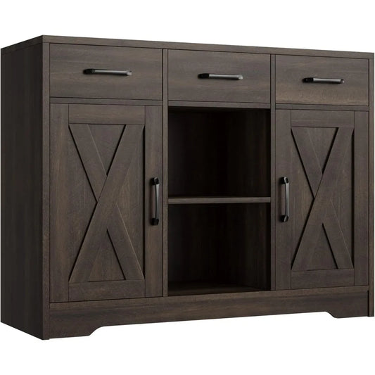 Sideboard - Buffet Cabinet - Barn Door Style