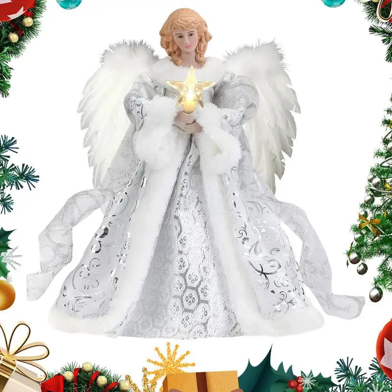 Christmas Tree Topper -  Angel - LED Lights