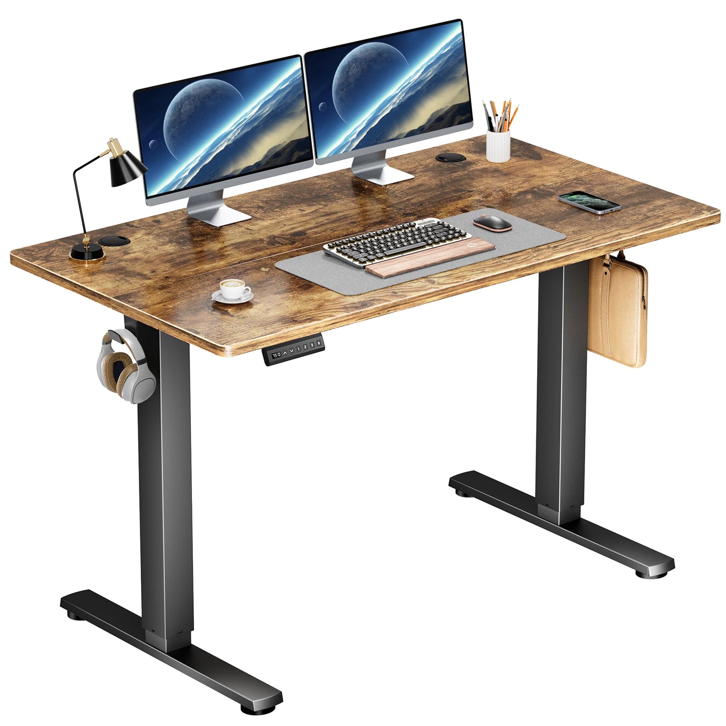 Electric Computer Desk- Adjustable Height - Ergonomic Work Station