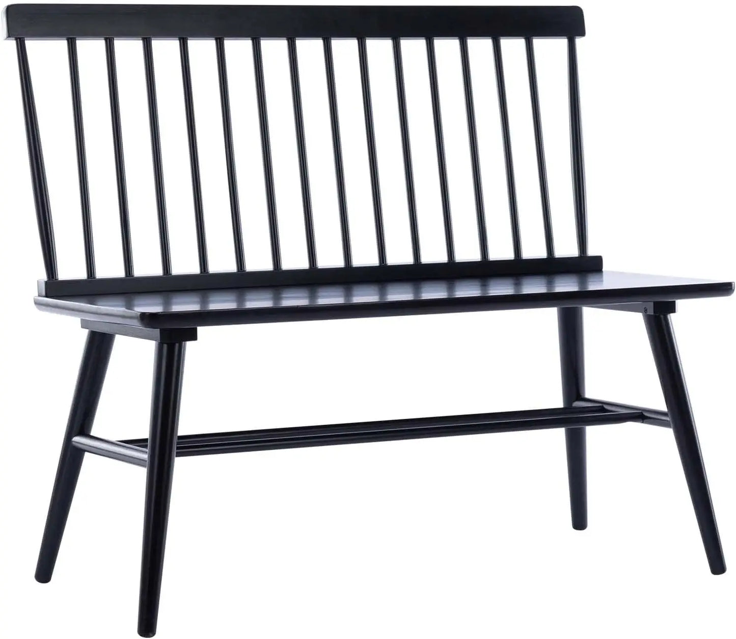 Wood Windsor Spindle Black Bench ~ Duhome Brand