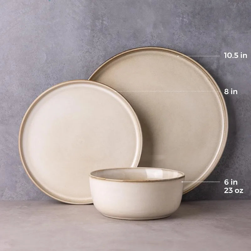 Ceramic Stoneware Dinnerware Set  *12 Pcs