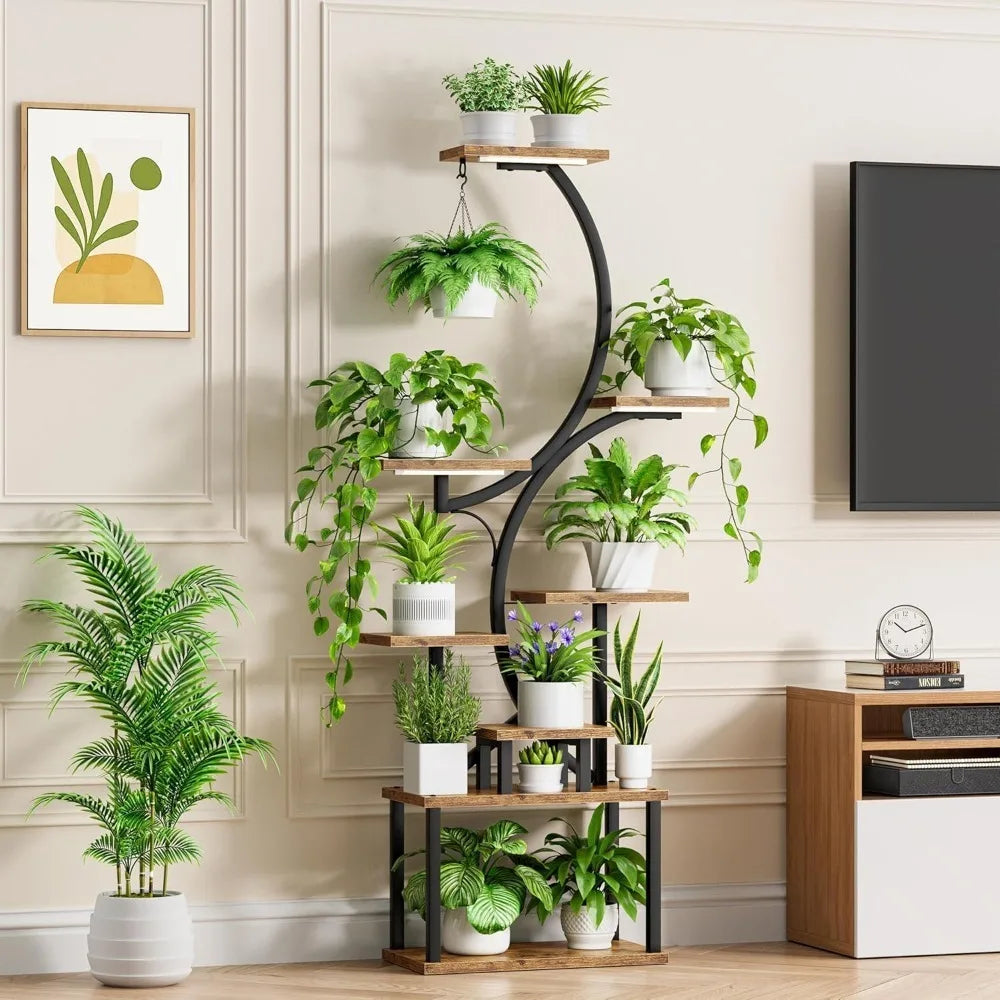 Plant Stand - S Shape - Indoor with Grow Lights