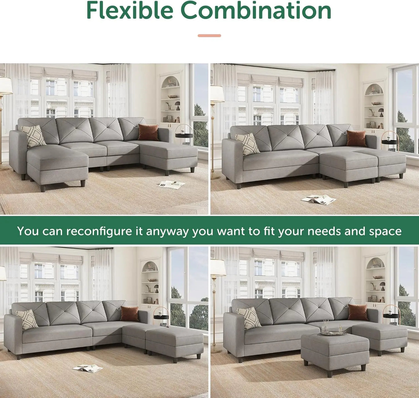 Sofa, Couch -  Sectional - Double Chaise