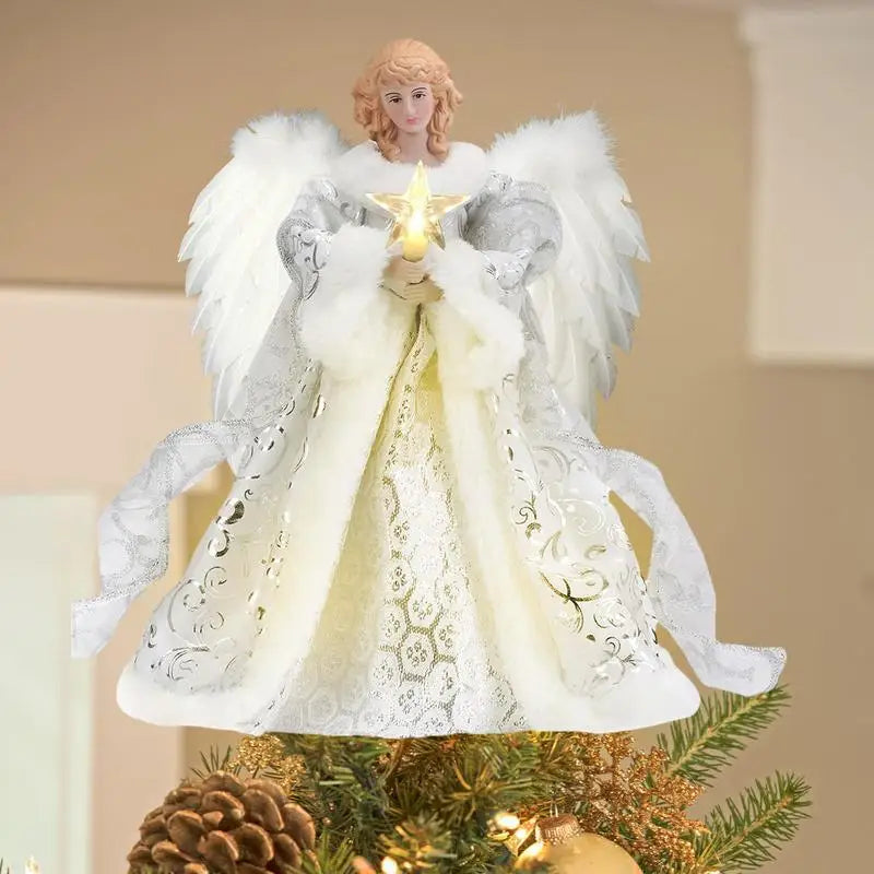 Christmas Tree Topper -  Angel - LED Lights