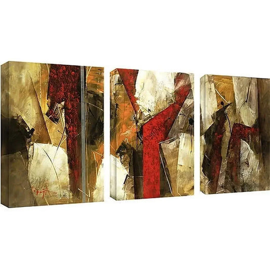 Fine Art - Abstract Wall Art Set *3Pcs - Oil On Canvas - Hand Painted - 14x19"