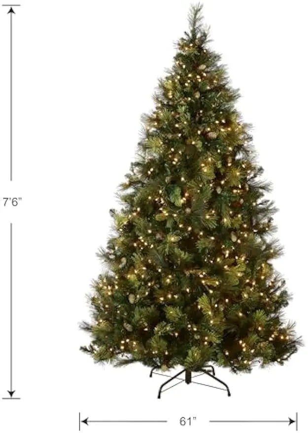 National Tree Company, Carolina Pine - 7.5 Foot Artificial Christmas Tree - 750 Clear Lights