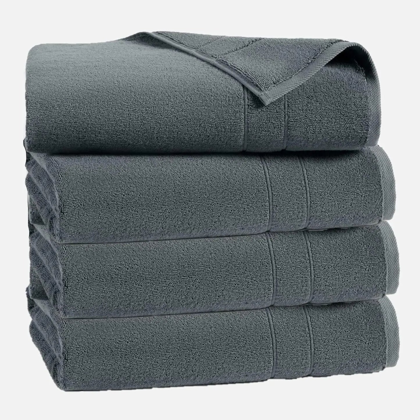 Turkish Cotton Luxury Bath Towel Set *4Pcs - Slate Grey - Oeing Brand