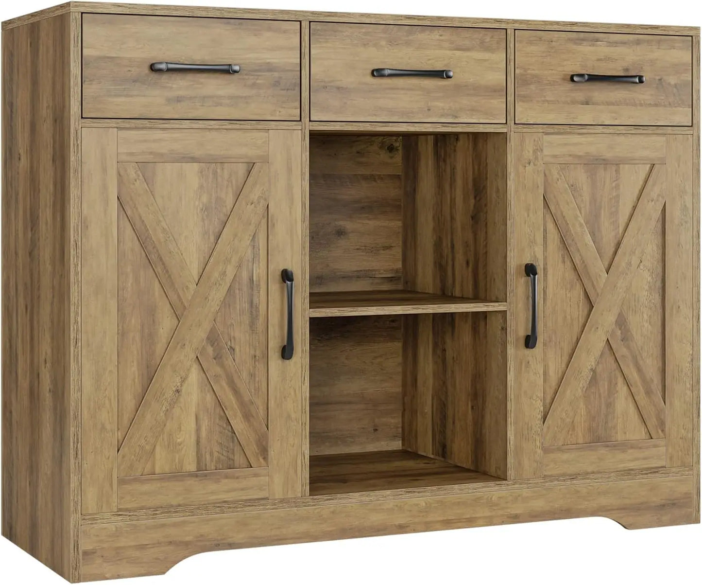 Sideboard - Buffet Cabinet - Barn Door Style