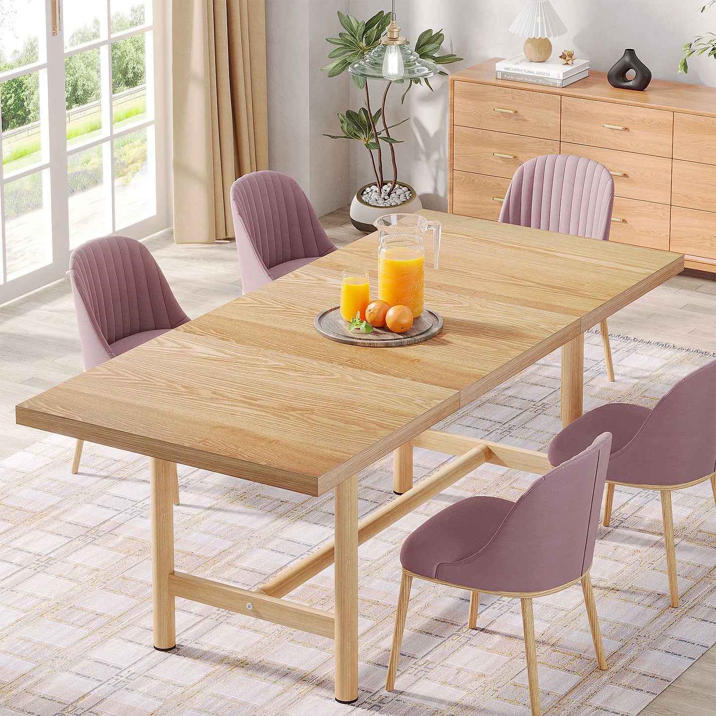 Diningroom Table - Kitchen Table - Wood - Seats 6