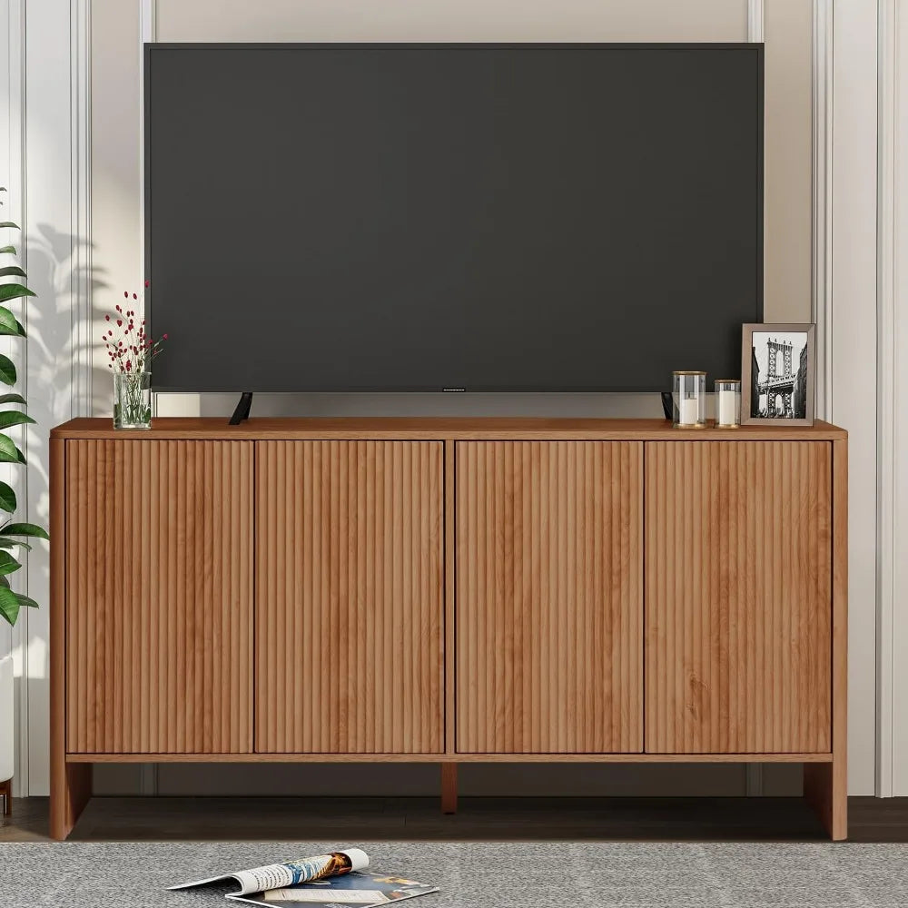 Credenza - Buffet Cabinet - Fluted Design - Home Storage Solutions