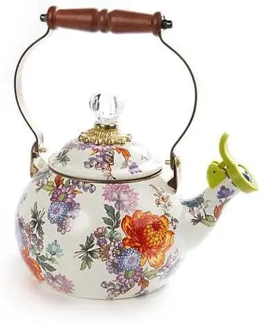 MacKenzie Childs - Tea Pot with Whistle - Flower Market Collection