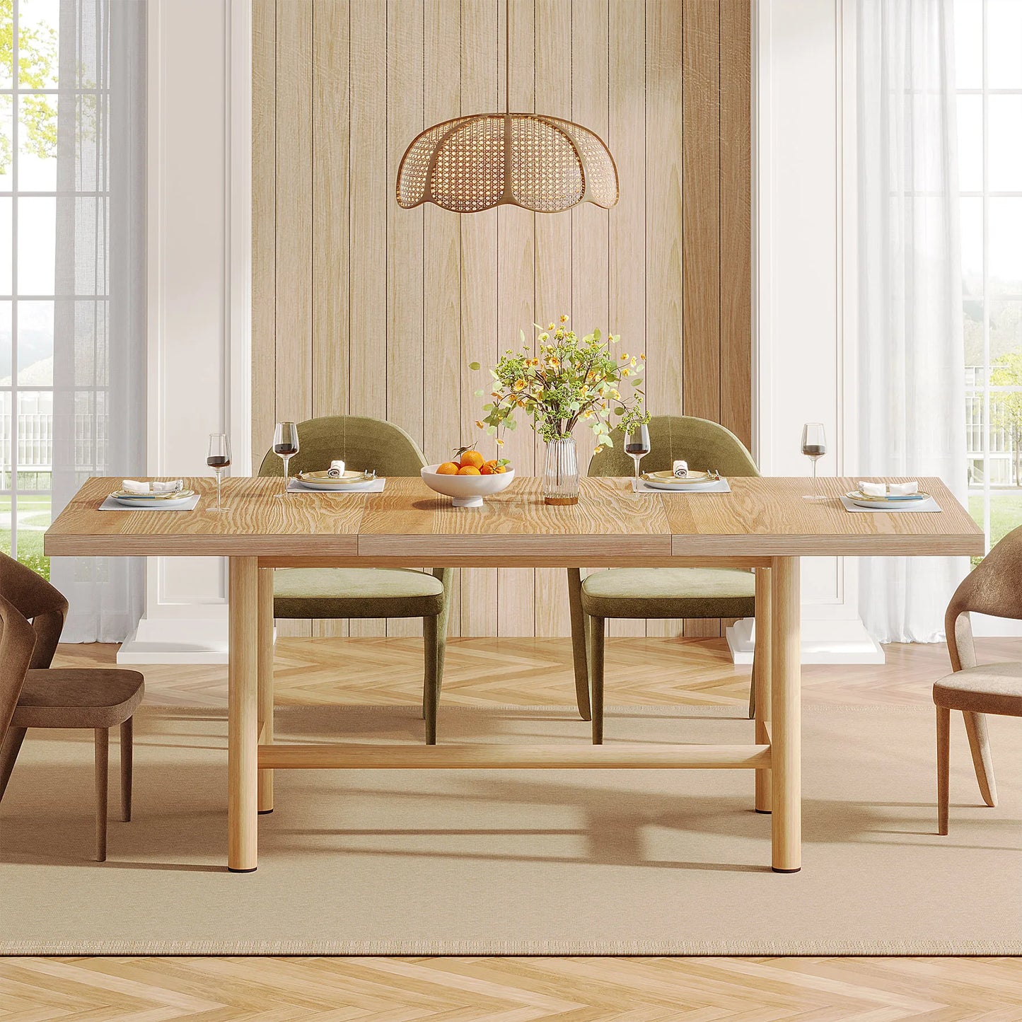 Diningroom Table - Kitchen Table - Wood - Seats 6