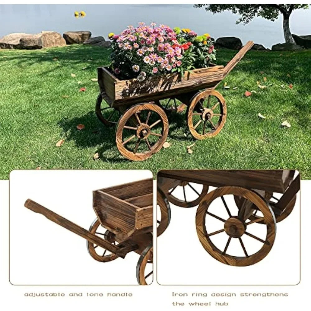 Wood Wagon Planter