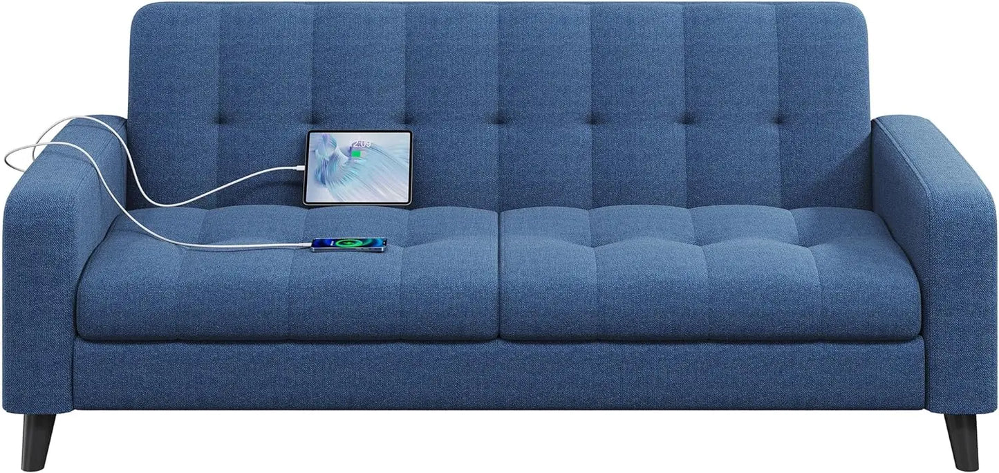 Sofa Loveseat - Small Couch, Sofa - USB Ports