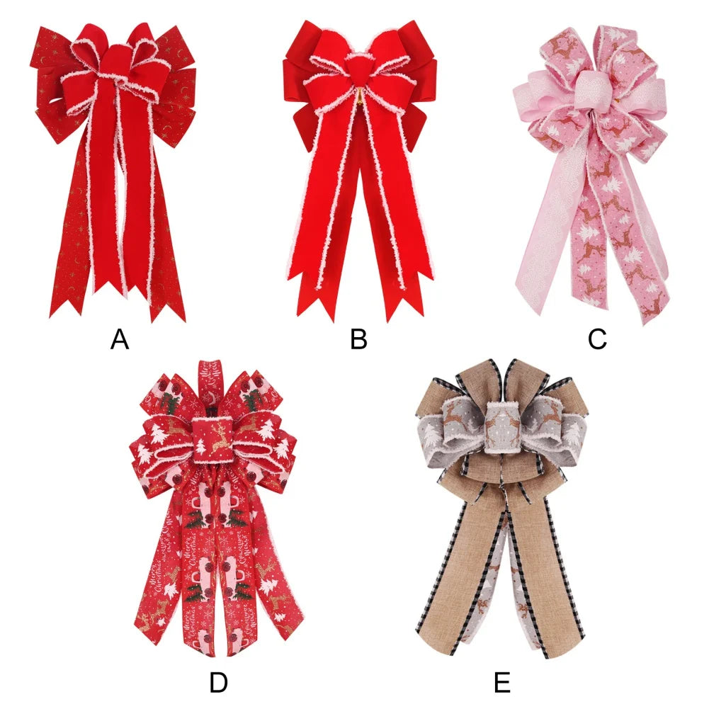 Bow Set *2 Pcs - Decorative Christmas Bows - Christmas Tree Toppers, Ornaments