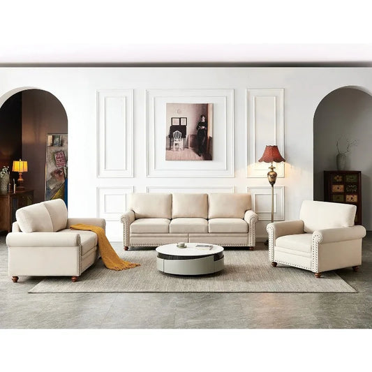 Livingroom Furniture Set *3Pcs ~ Sofa, Loveseat, Chair