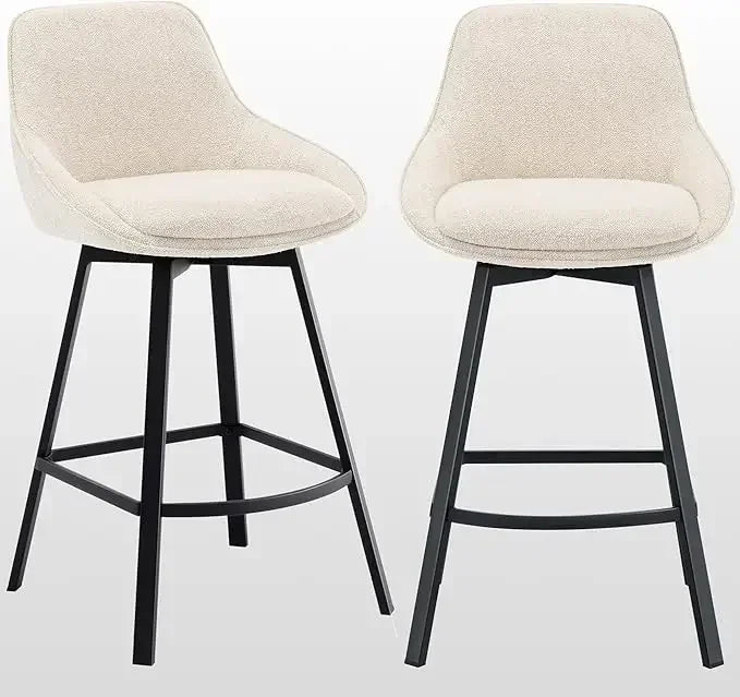 Bar Chair Set *2Pcs - Bar Stools - Counter Height - Kitchen Island Chairs - Upholstered