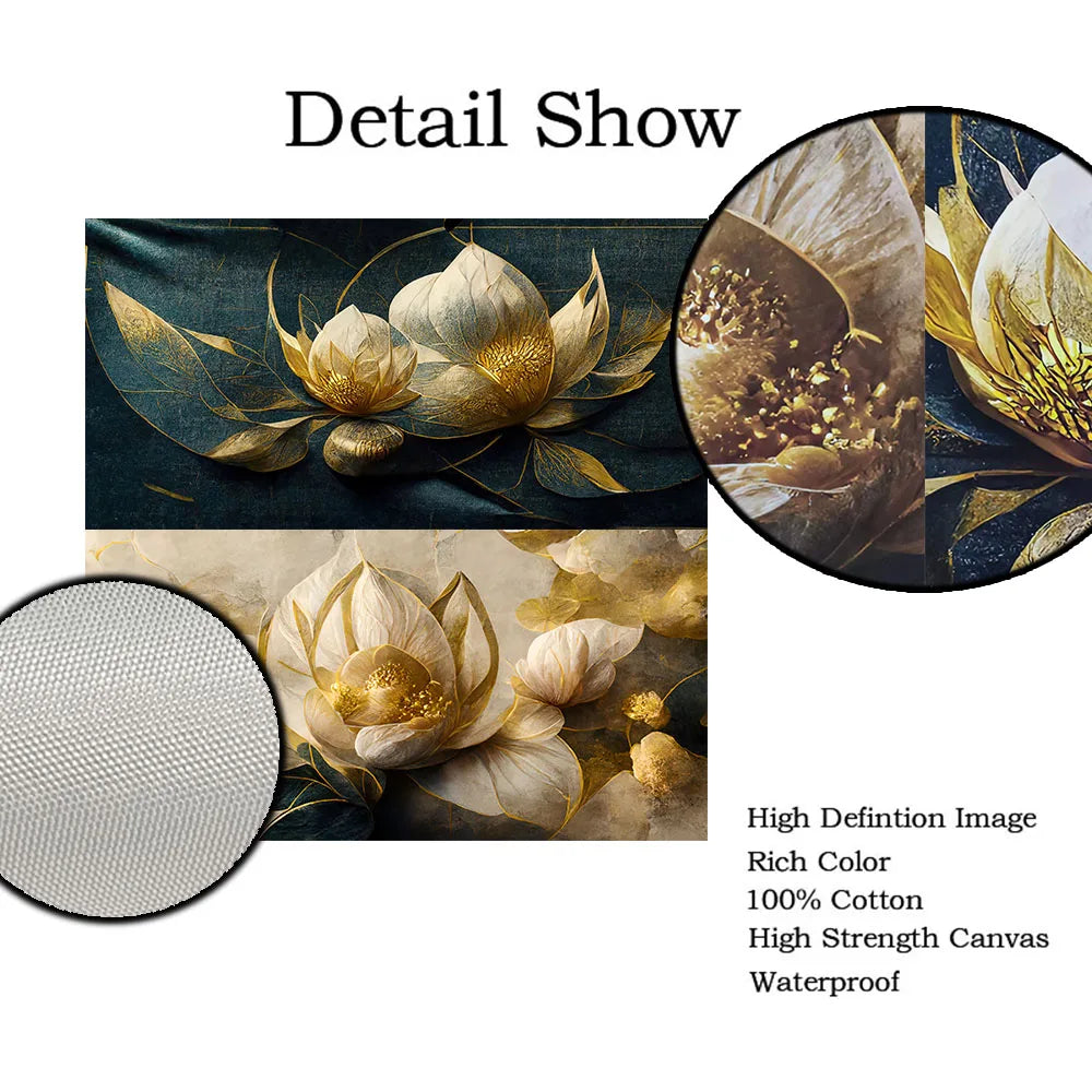 Canvas Wall Art Lotus Flower Prints