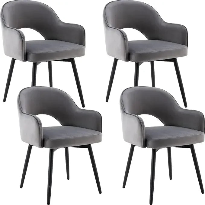 Diningroom Chair Set - 360 Degree Swivel - PU Leather