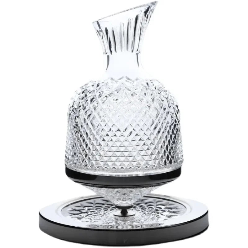 Wine Tumbler Decanter Aerator - Crystal Glass - 1.5 Liters - 360 Degrees Rotation