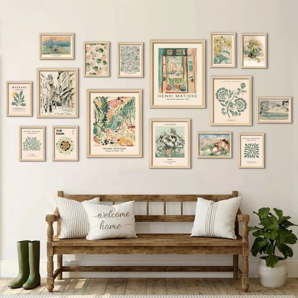 Gallery Wall Art Sets - 16Pcs - Framed