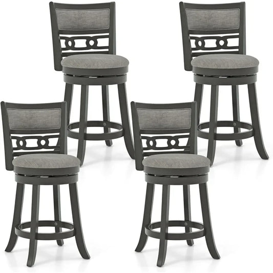 Bar Stools, Bar Chairs - Counter Height - Upholstered - Swivel Seat