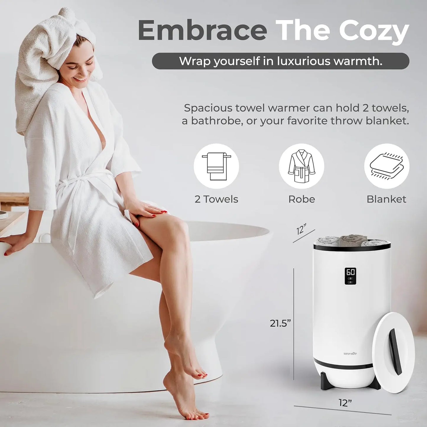 Luxury Towel/Blanket Warmer - SereneLife Home