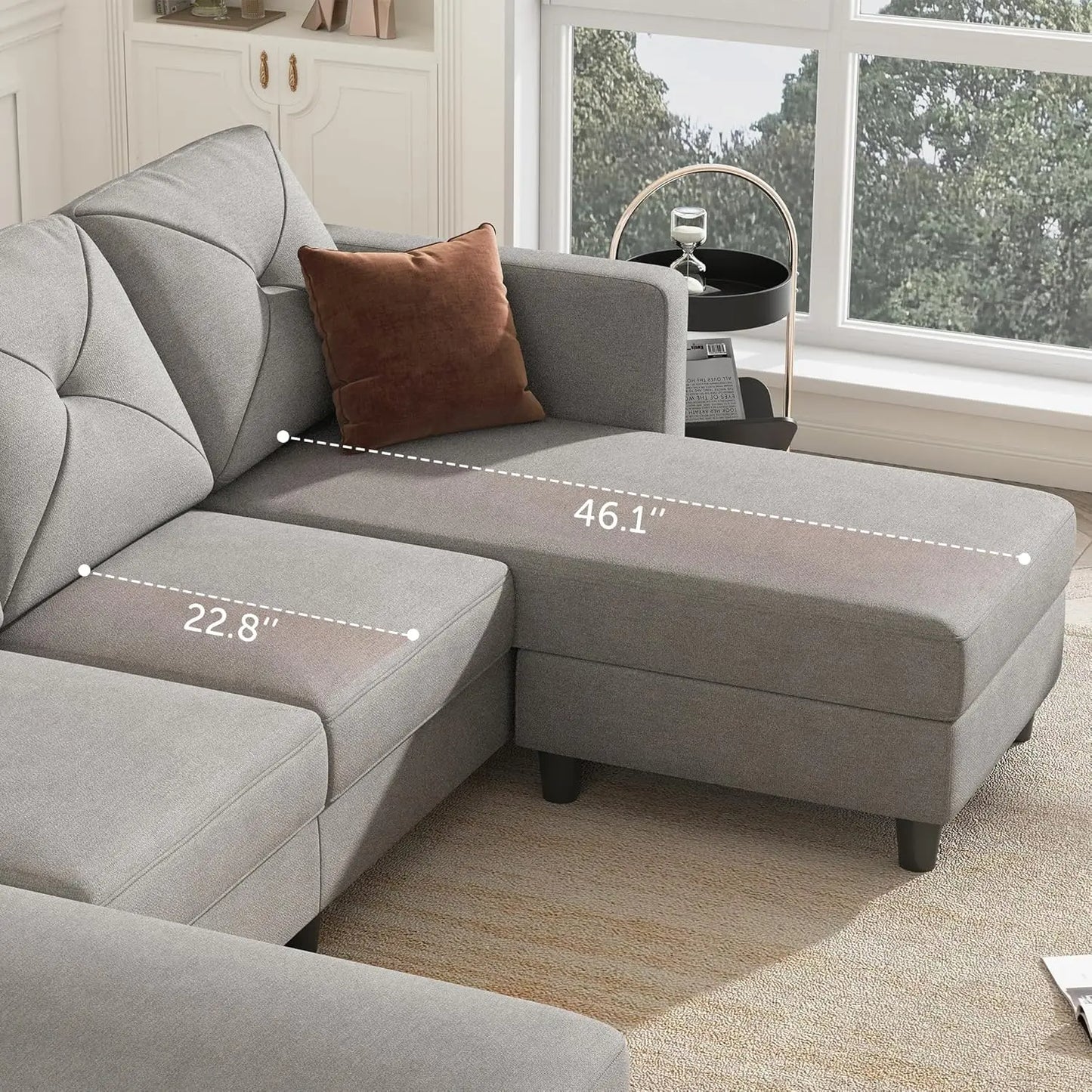 Sofa, Couch -  Sectional - Double Chaise