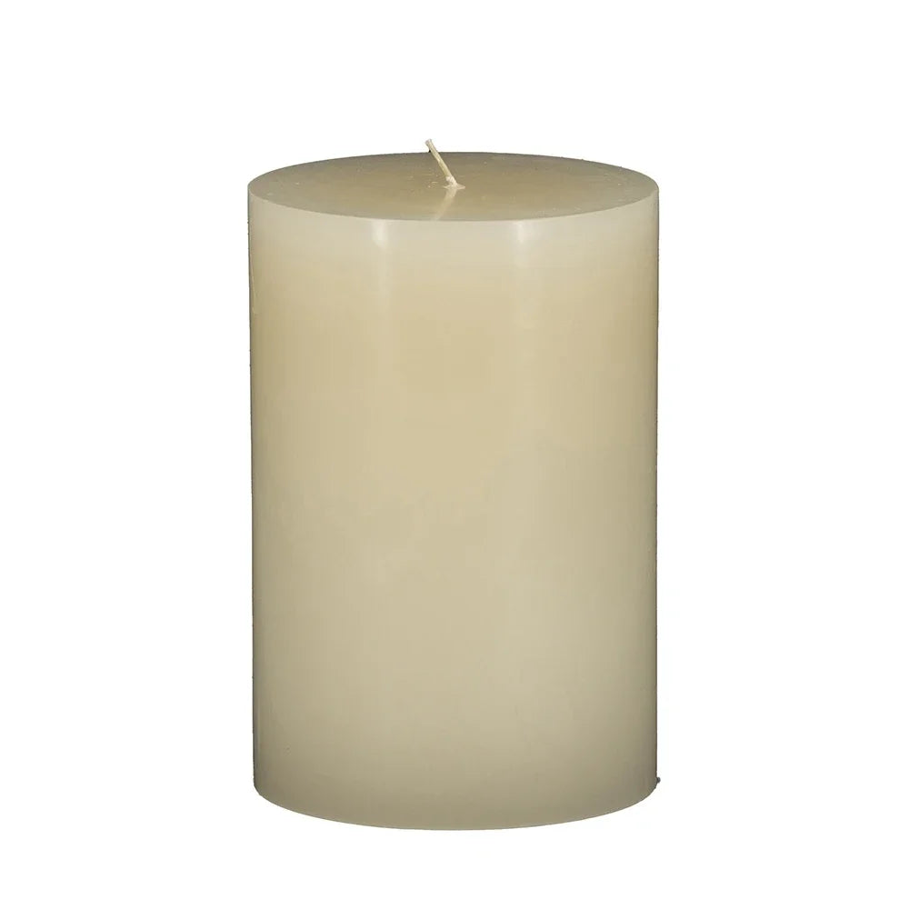 Pillar Candle Set *2Pcs - Smokeless & Odorless - White & Ivory 4x6"