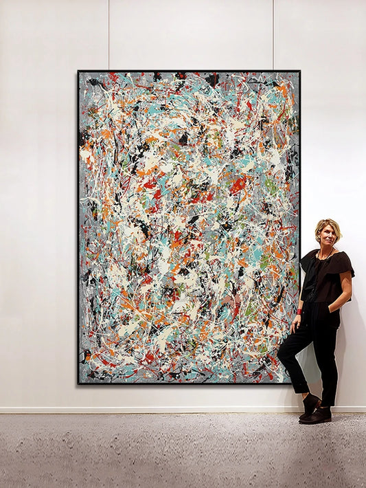 Jackson Pollock - Copy Hand Painting - Giclee - Abstract Unframed