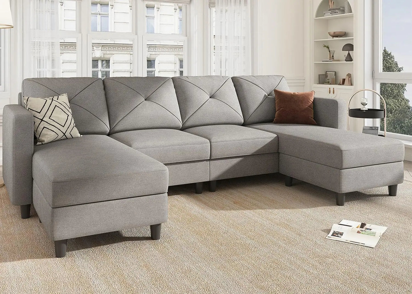 Sofa, Couch -  Sectional - Double Chaise