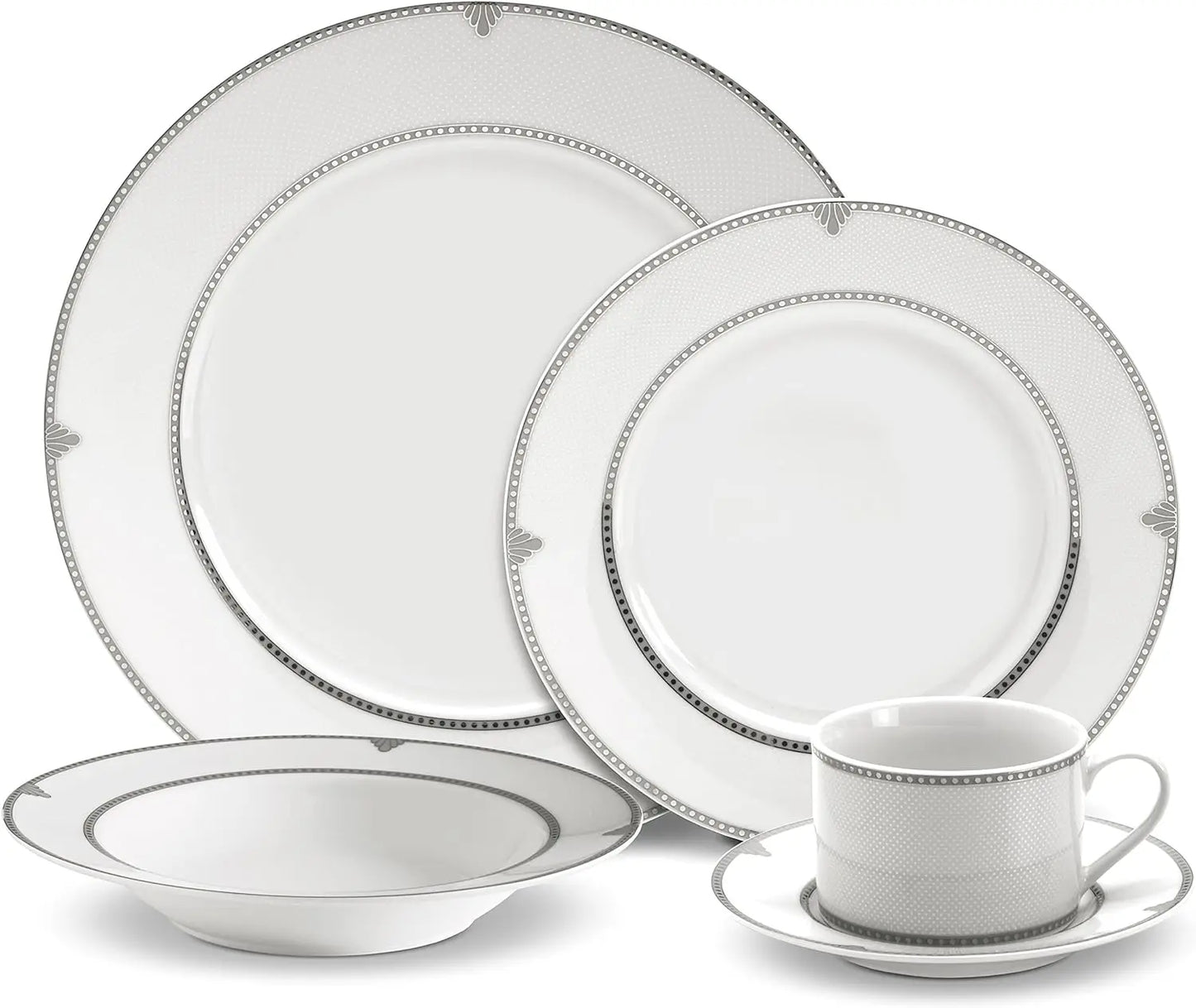 Dinnerware Set *40Pcs - White Porcelain - Diningroom Collection