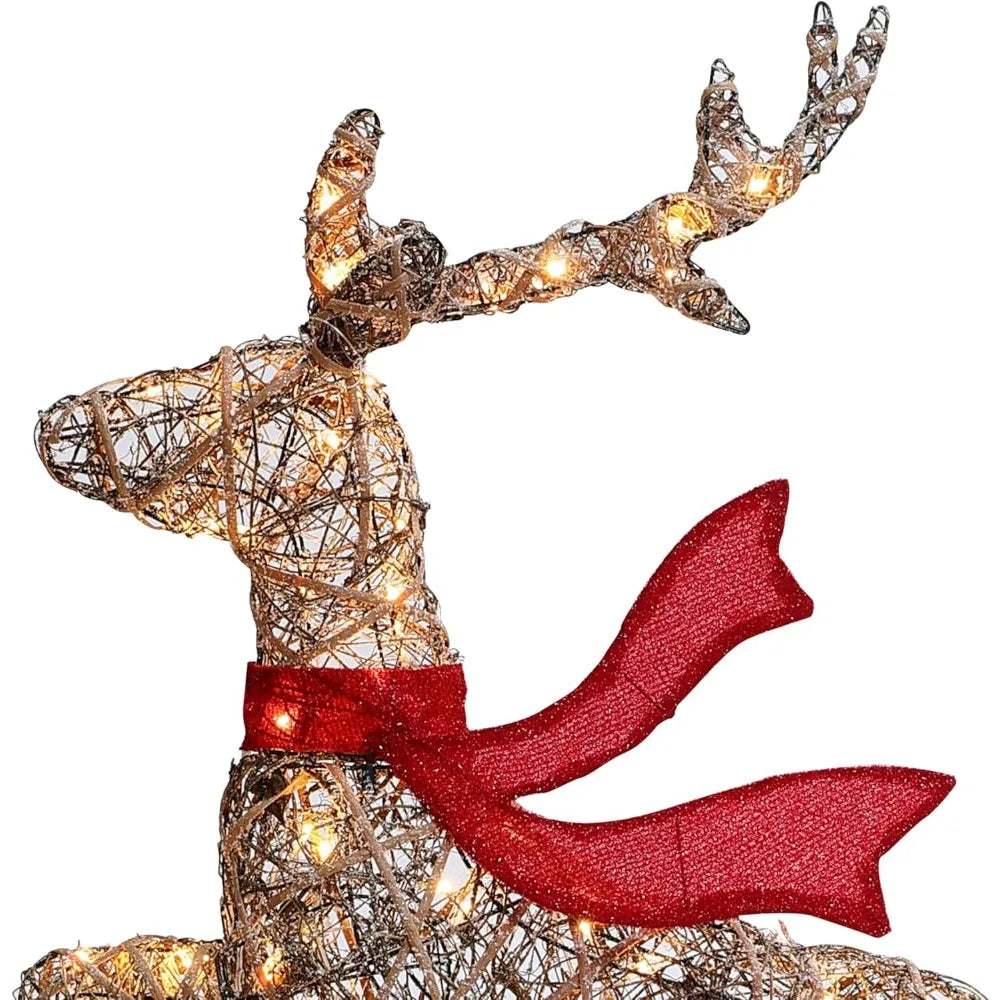 Christmas Reindeer Set *3Pcs - Pre-Lit - Outdoor Christmas Decorations