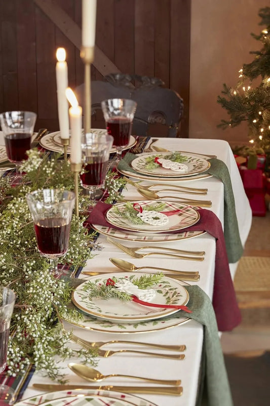 Lenox Holiday Plaid 12-Piece Dinnerware Set - 11.07 - Red & Green