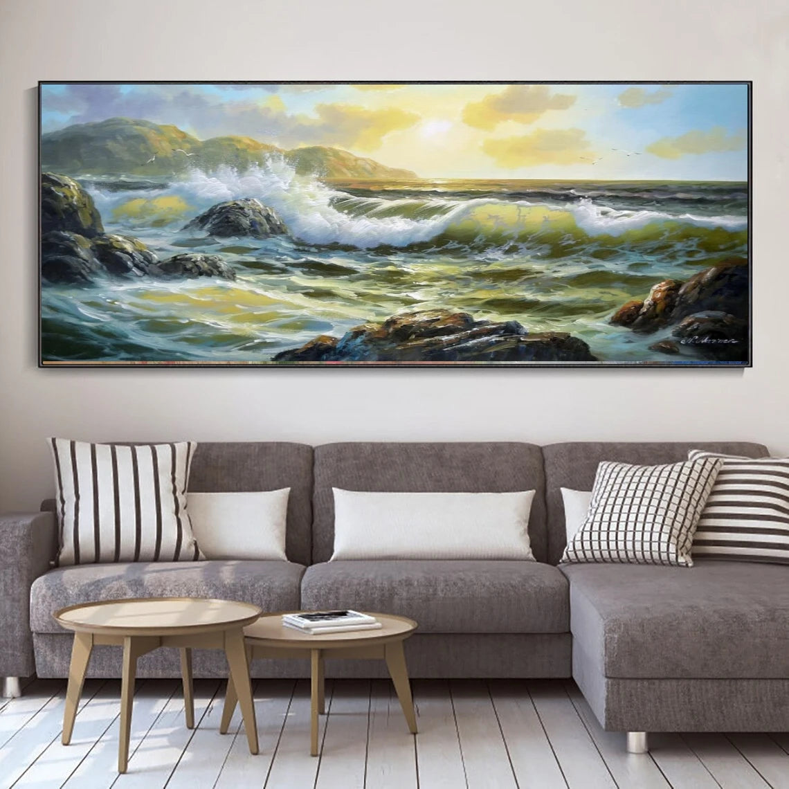 Wall Art - Oil On Canvas - Seascape Waves