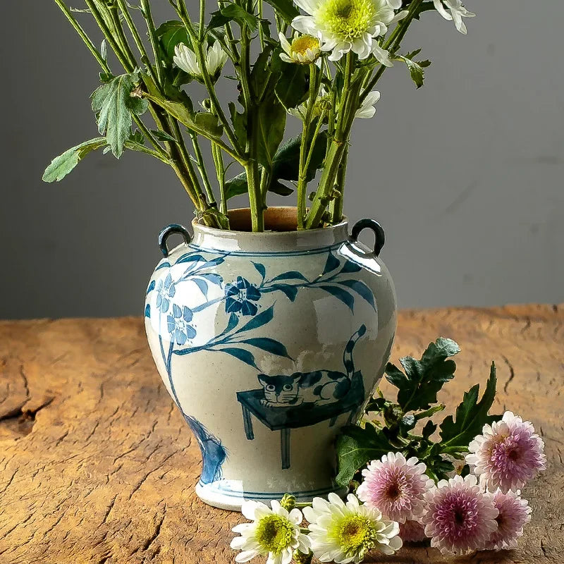 Chinese Blue and White Porcelain Ceramic Vases