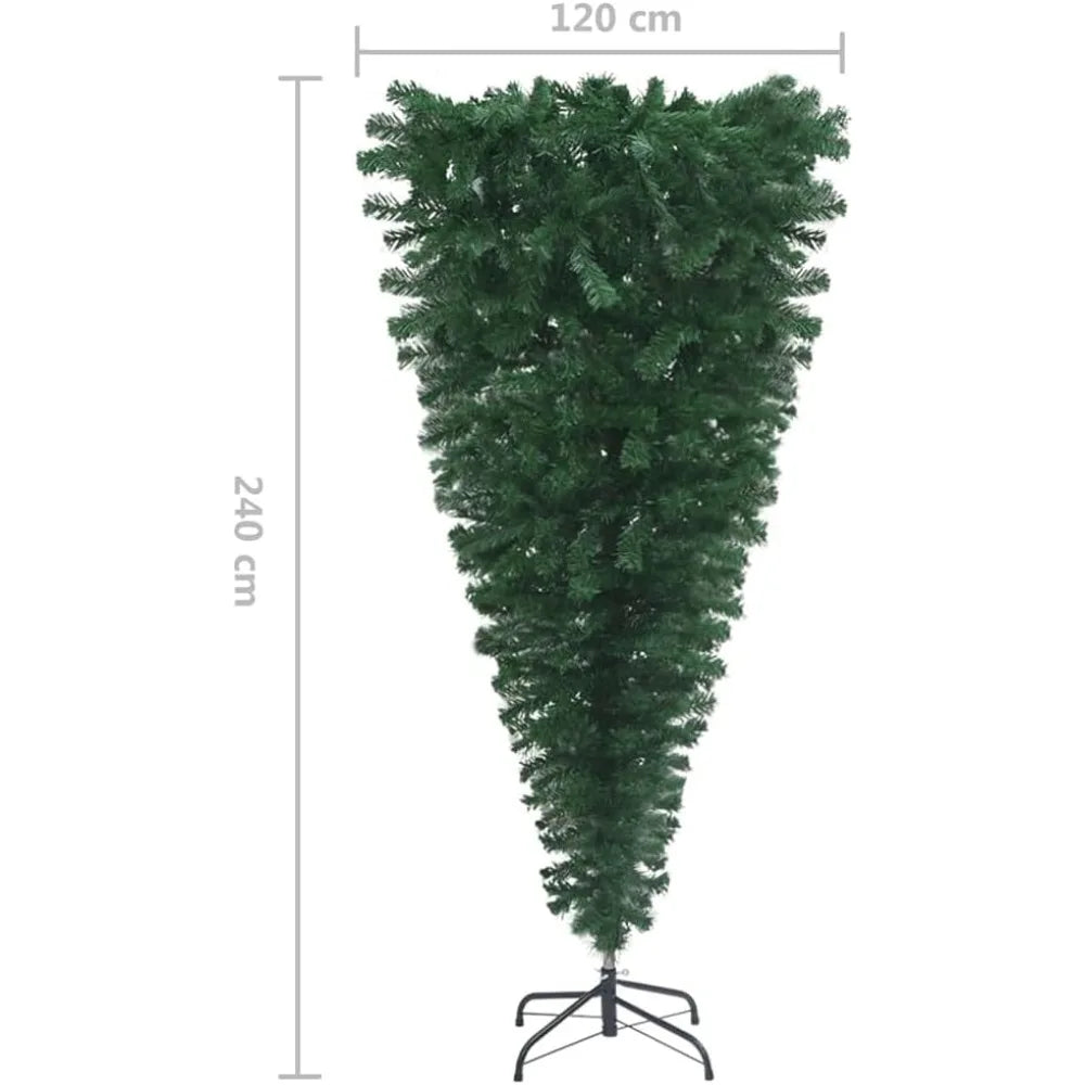 Christmas Tree 7' Inverted - Fully Decoated - 300 LED Lights - Whimsical