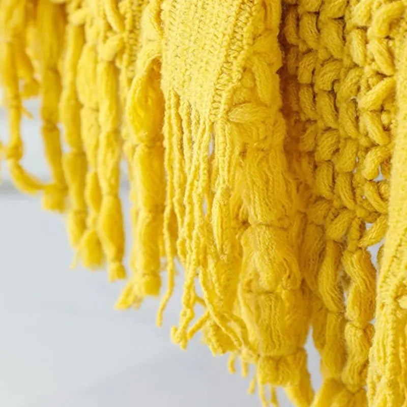 Throw Blanket with Tassels