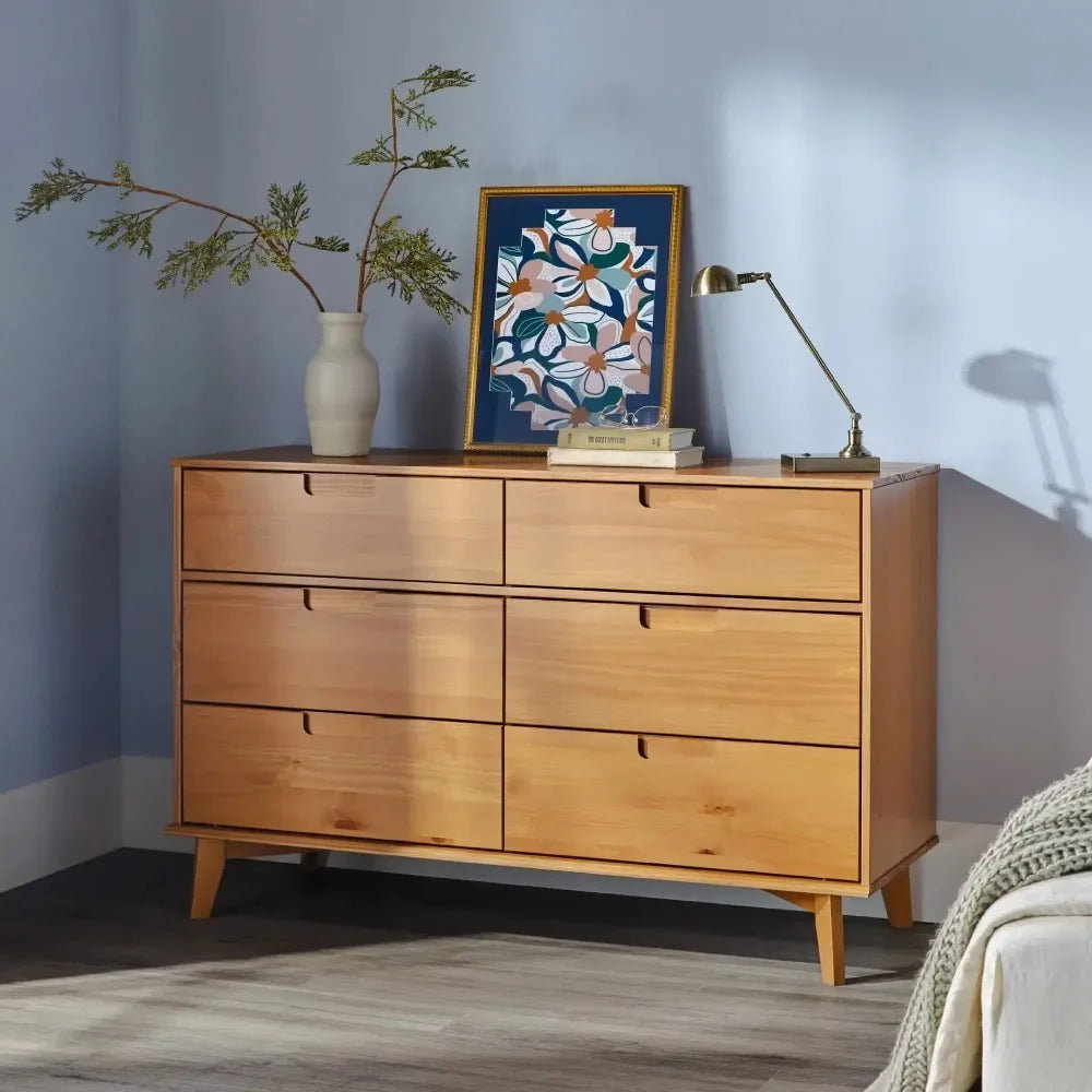 Dresser - Six Drawers - Solid Pine Wood - Home Furniture