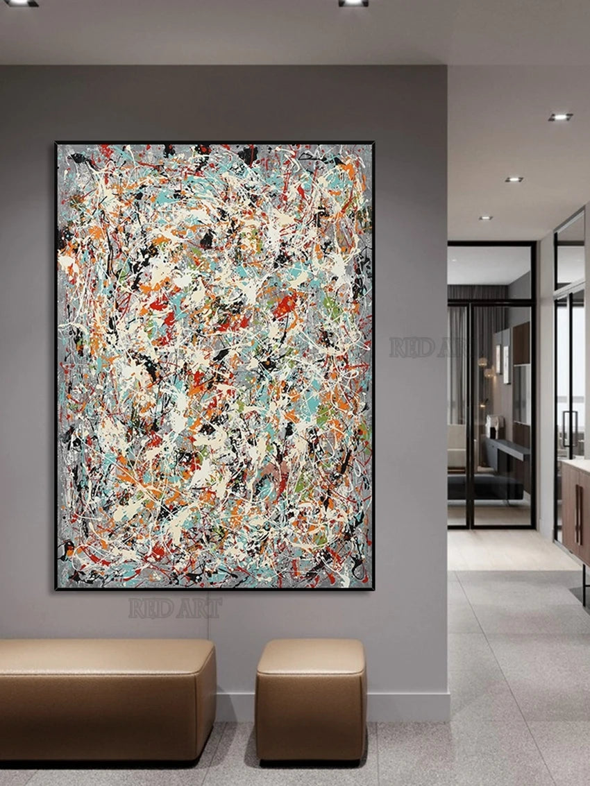 Jackson Pollock - Copy Hand Painting - Giclee - Abstract Unframed