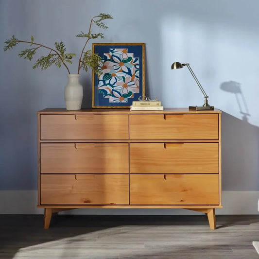 Dresser - Six Drawers - Solid Pine Wood - Home Furniture