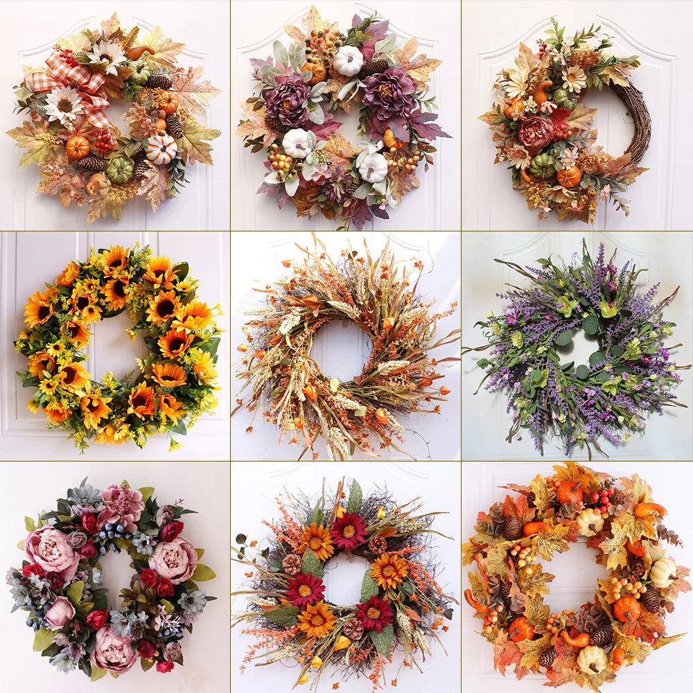 Fall Grain Wreaths || Harvest Autumn Door Wreaths