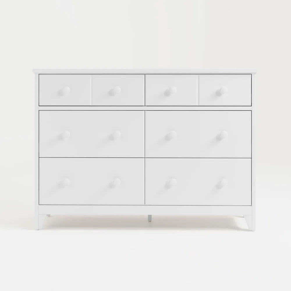 Dresser 6 Drawers - Universal Double Dresser - White - Storkcraft Moss