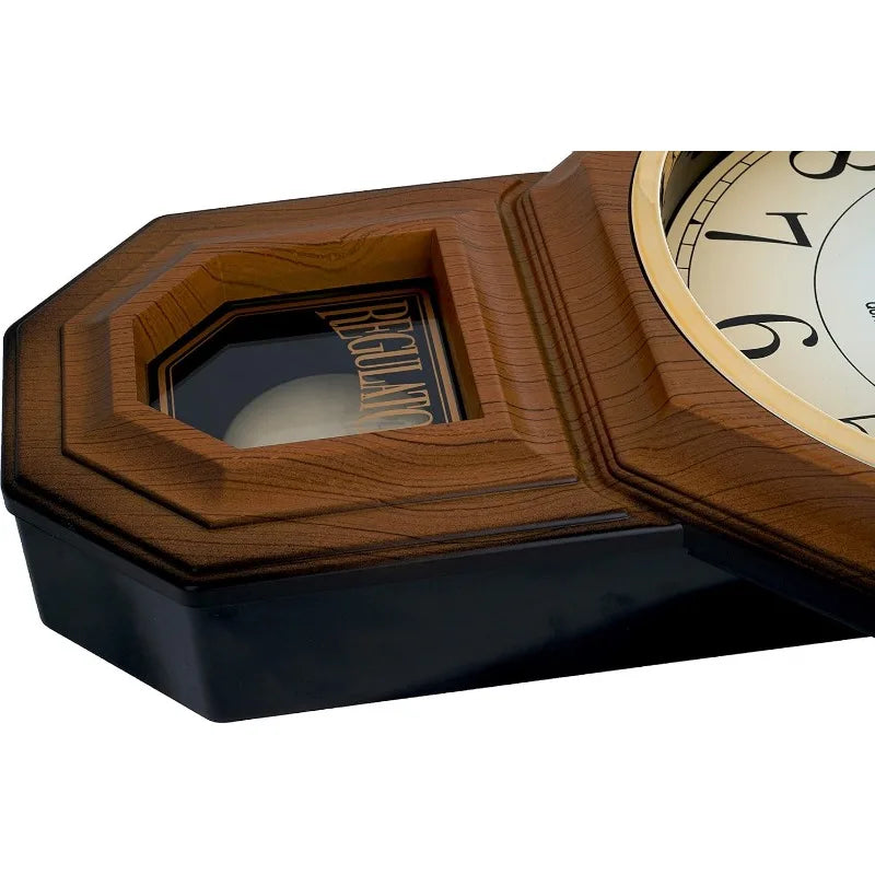 Wall Clock - Traditional Schoolhouse Arabic - Westminster Chimes Hourly