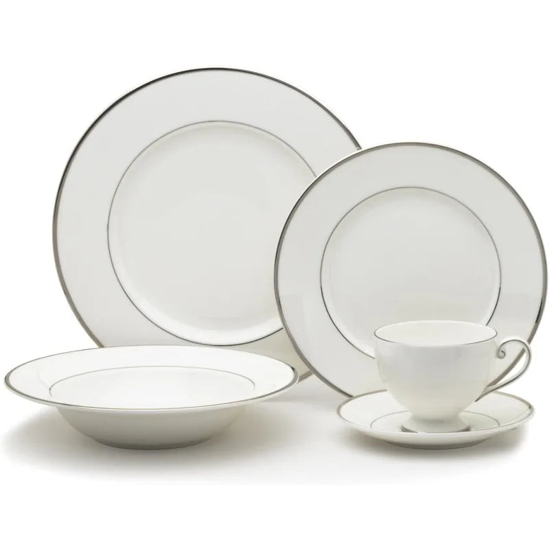 Dinnerware Set *40Pcs - White Porcelain - Diningroom Collection