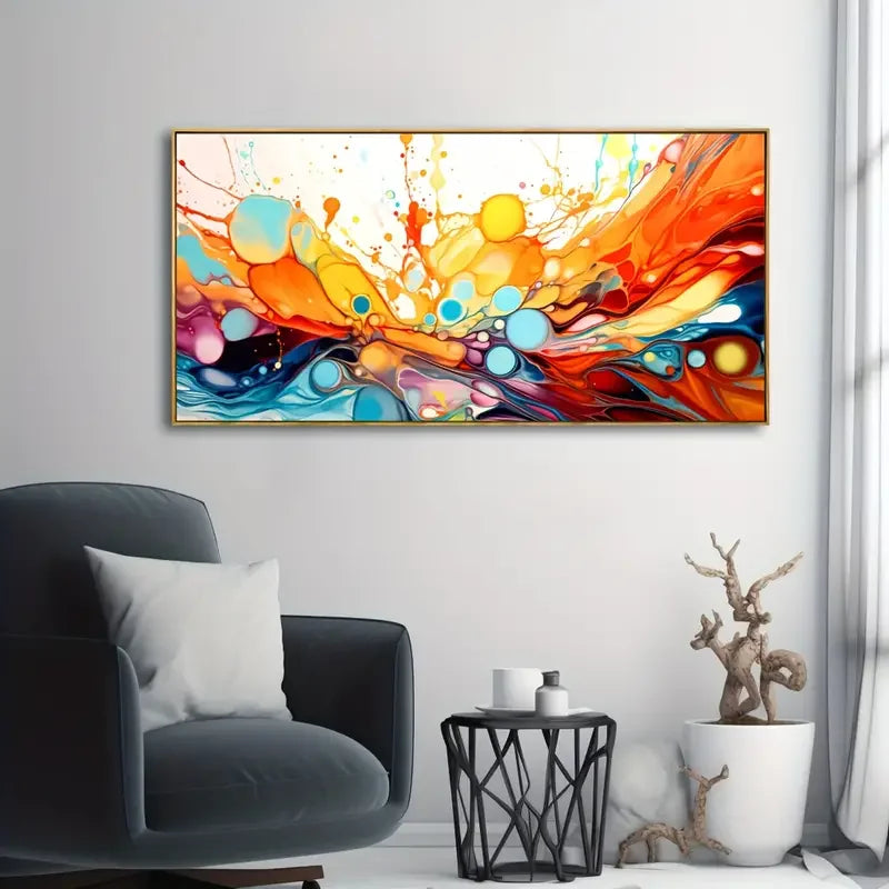 Wall Art - Modern Abstract - Framed Canvas HD Prints - Vibrant Fantasy Art